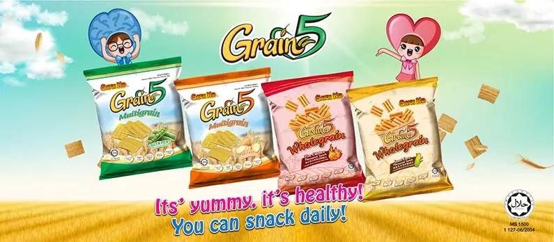 Snek Ku Grain 5 Multigrain healthier snack