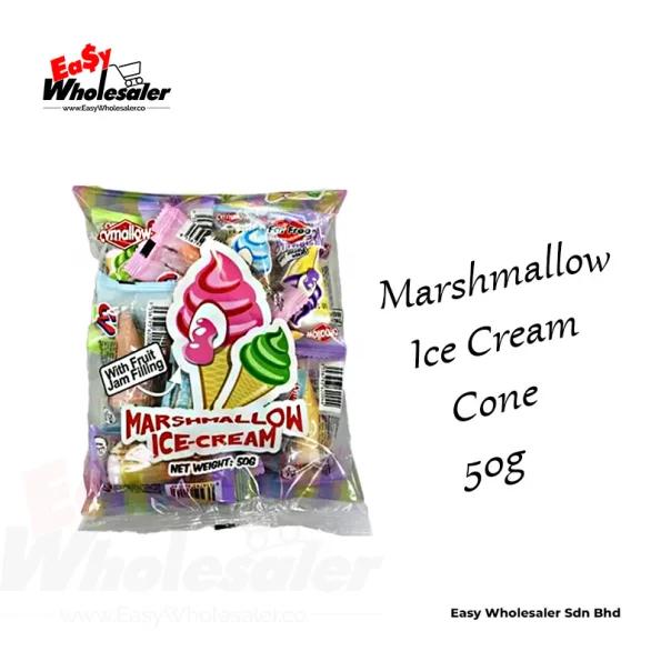 CVMallow Marshmallow Ice Cream Cone 50g