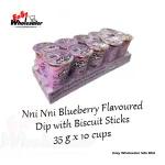 CV Mallow Nni Nni Blueberry Flavoured Dip with Biscuit Sticks 35g