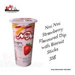 CVMallow NniNni Strawberry Flavoured Dip with Biscuit Sticks 35g