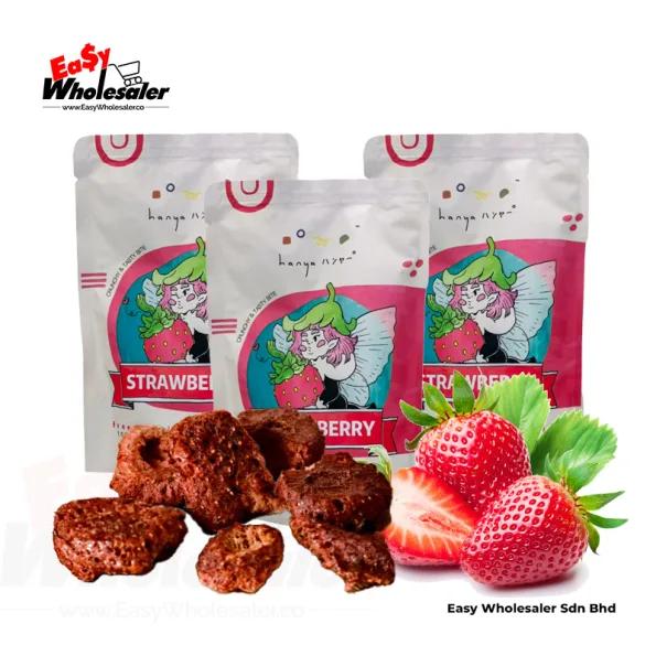 Hanya Freeze Dried Fruit Strawberry Chips 20g 2