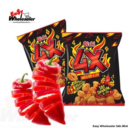 Oishi4X Corn Snack Sriracha Sauce Spicy 39g 2