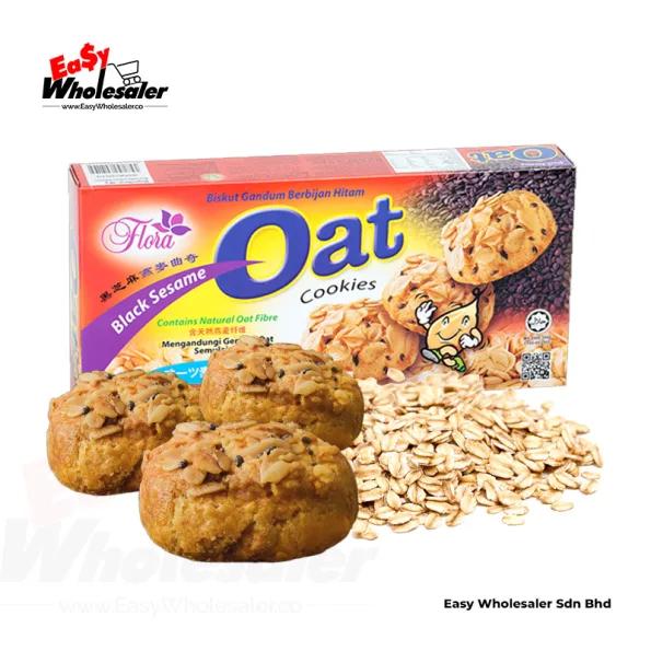 PMN Biscuits Flora Black Sesame Oat Cookies 56g 2