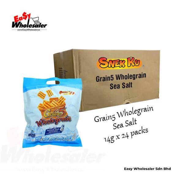 Grain 5 Wholegrain SeaSalt SNEKKU Family Pack 14g 3