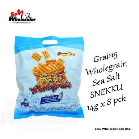 Grain 5 Wholegrain SeaSalt SNEKKU Family Pack 14g