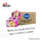 Barbie Tin Candy Mix Fruit 20g