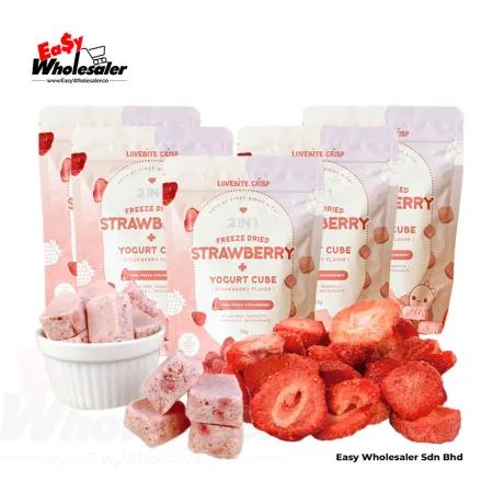 Lovebite Crisp Strawberry Whole & Yogurt Bite Mix 20g 2