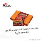 Van Houten 52% Cocoa Almonds 80g