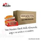 Van Houten Dark Milk Almonds Chocolate Bar 40g