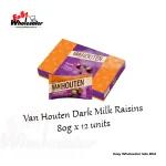 Van Houten Dark Milk Raisins 80g