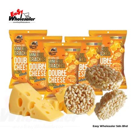 Younger Farm Mini Rice Cracker Double Cheese 60g 2