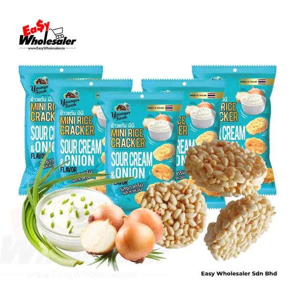 Younger Farm Mini Rice Cracker Sour Cream 60g 2