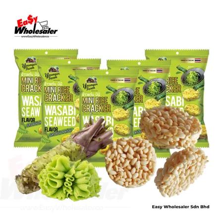 Younger Farm Mini Rice Cracker Wasabi Seaweed 60g 2