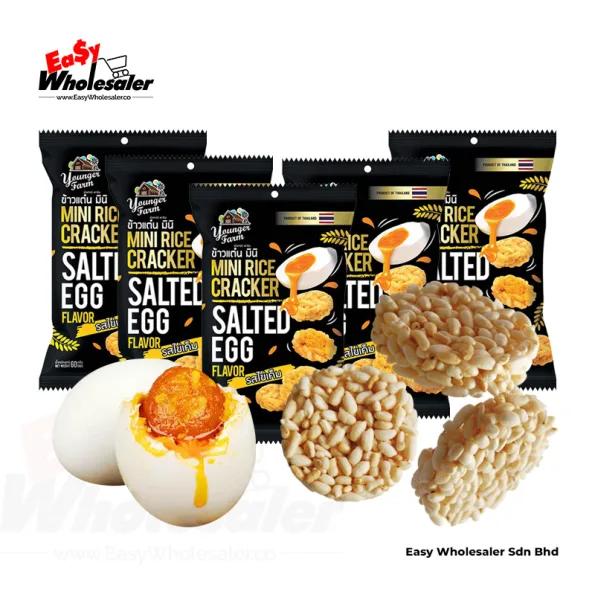 Younger Farm Rice Mini Cracker Salted Egg 60g 2