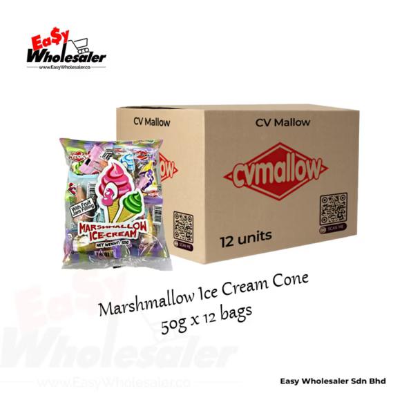 CVMallow Marshmallow Ice Cream Cone 50g